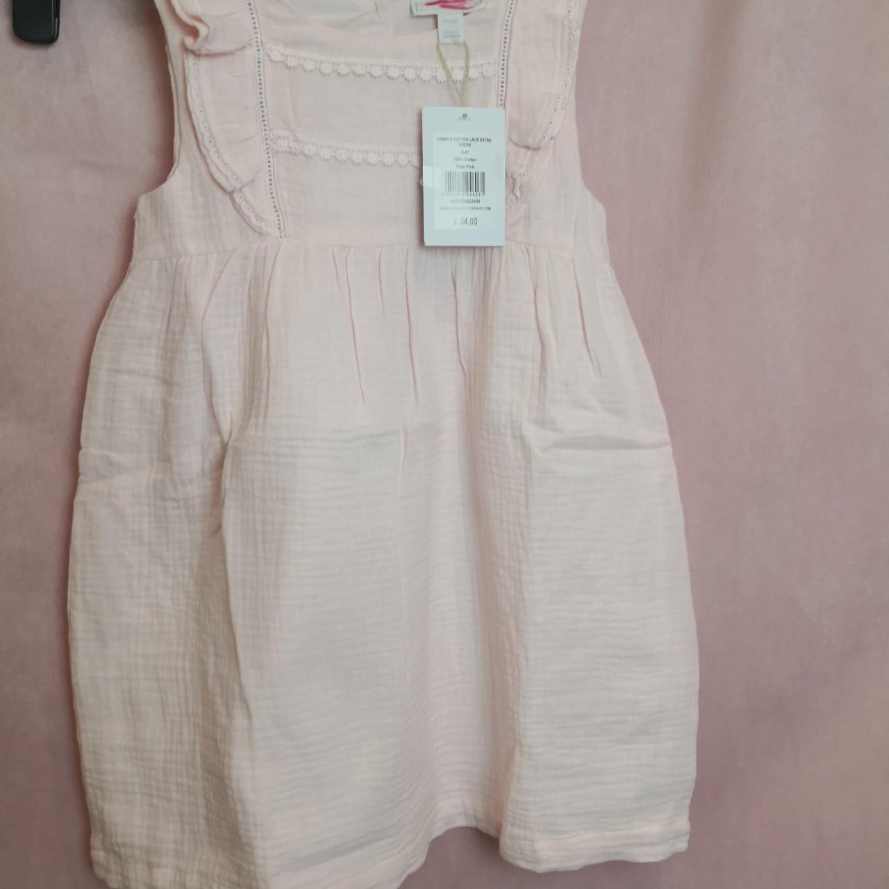 Lace-Detail Crinkle-Cotton Dress 3-4Y