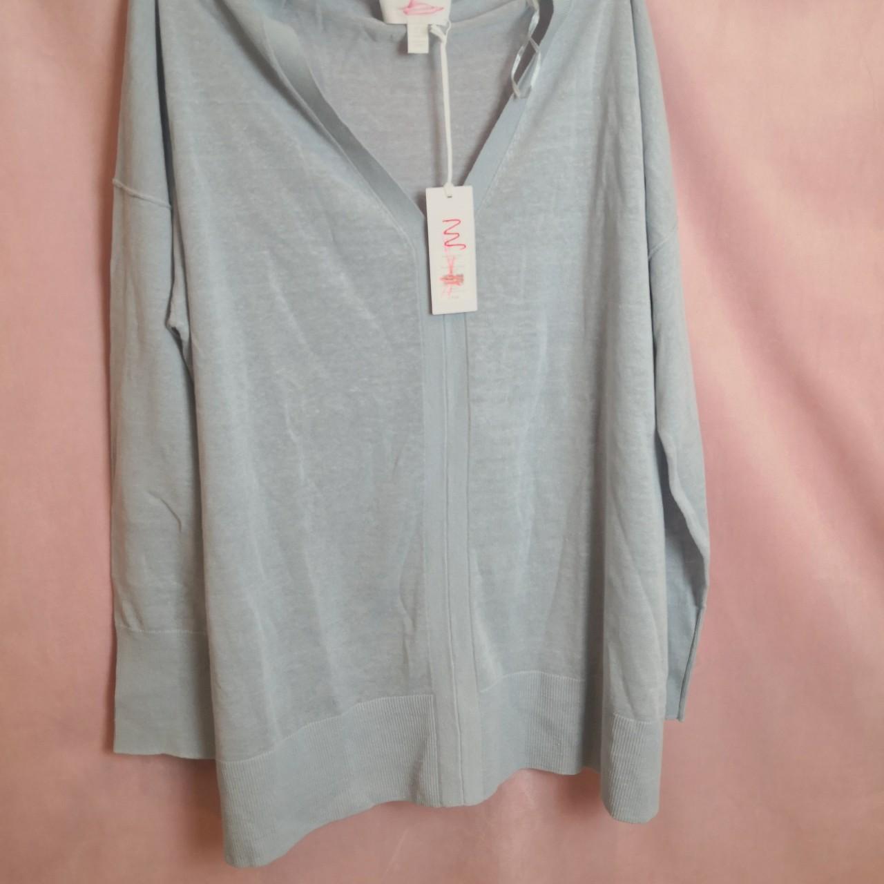 Linen Rich Oversized V-Neck Jumper