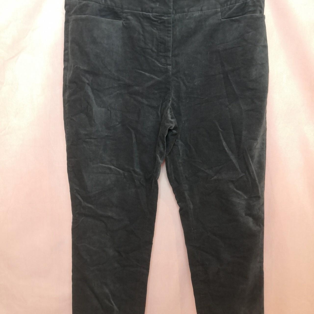 Organic cotton velvet slimleg trousers size 16