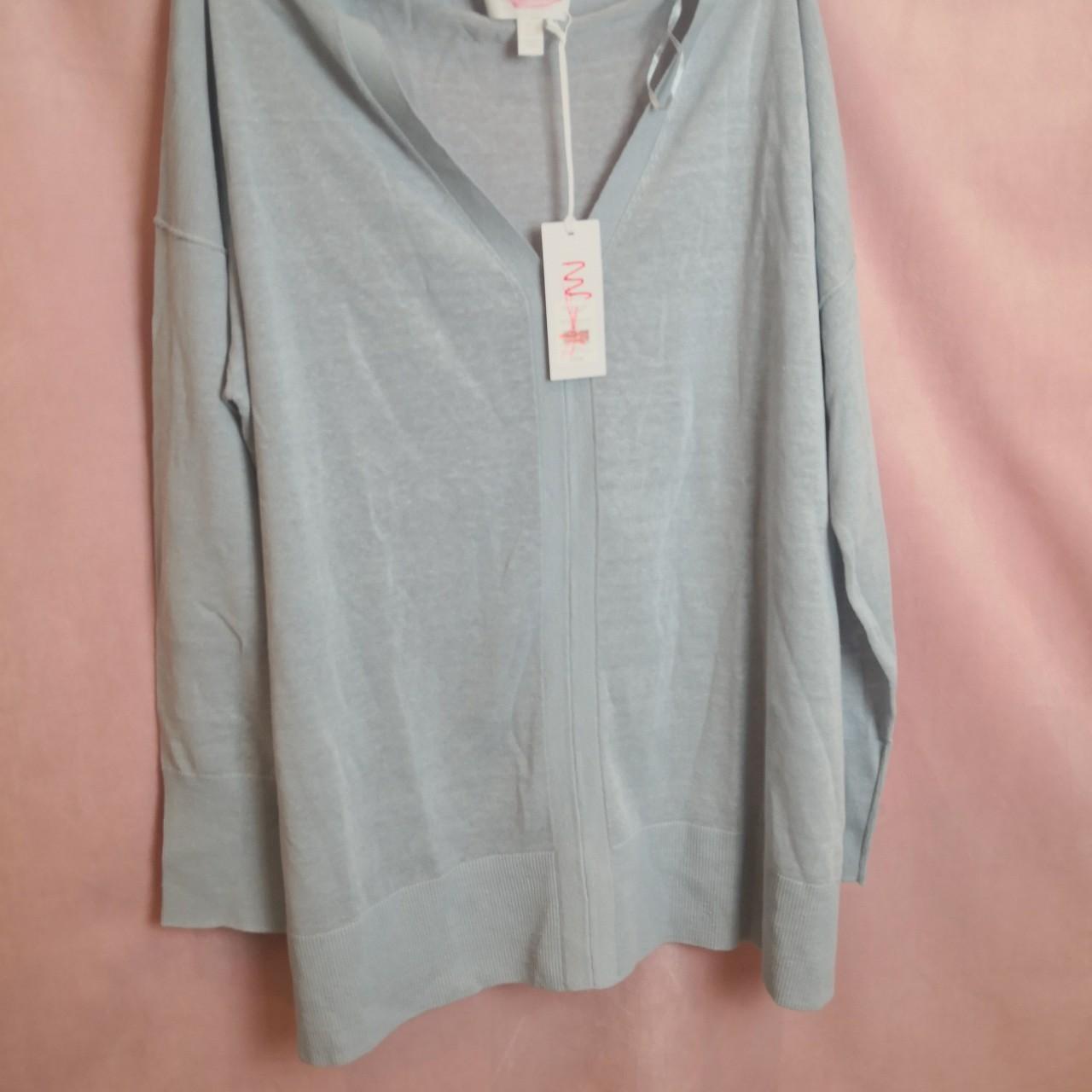 Linen Rich Oversized V-Neck Jumper