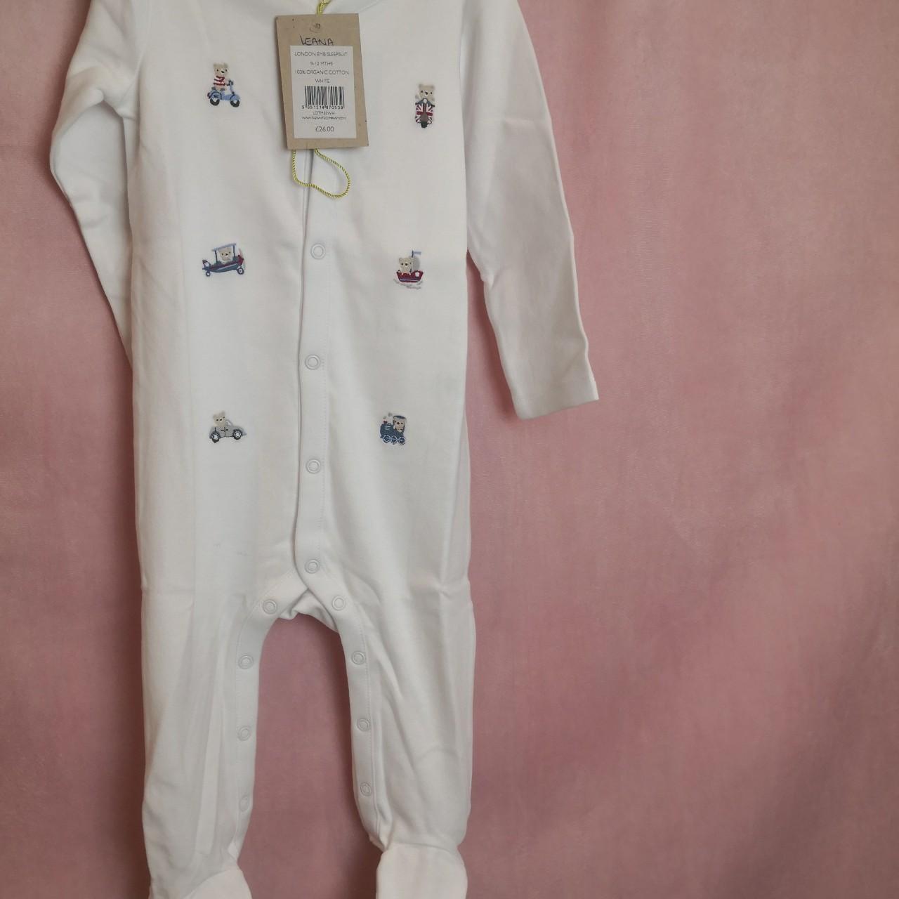 Organic Cotton London Embroidery Sleepsuit 9-12 mths