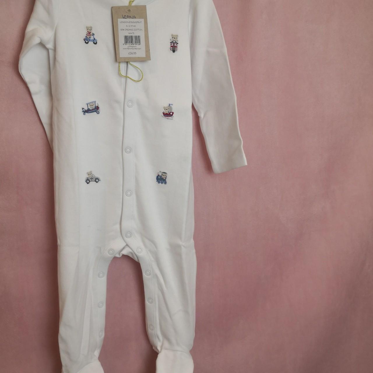 Organic Cotton London Embroidery Sleepsuit 9-12 mths