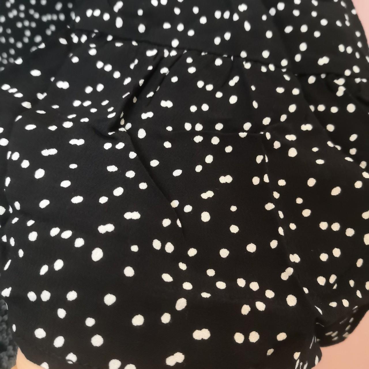 Spot Print Tiered Midi Dress