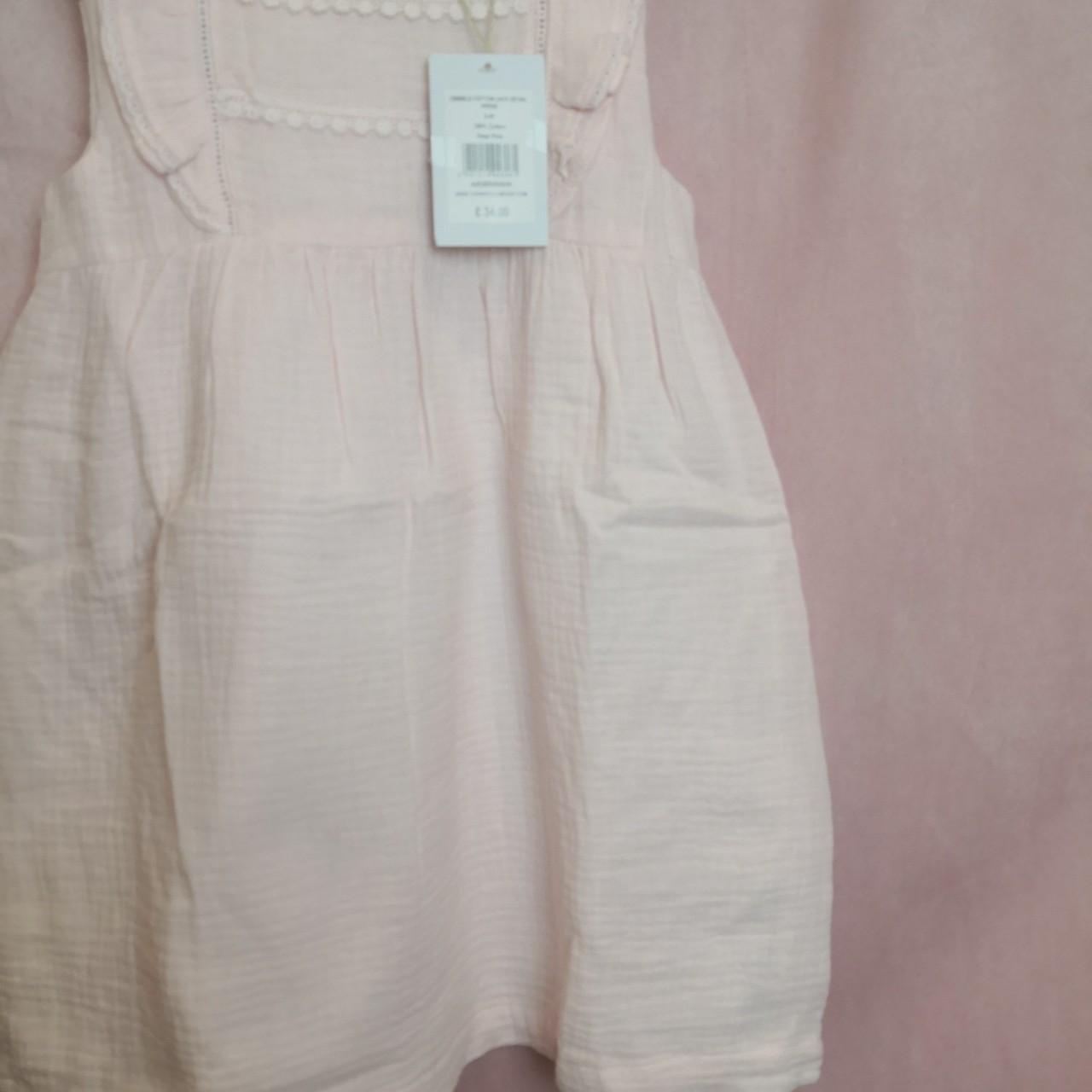 Lace-Detail Crinkle-Cotton Dress 3-4Y