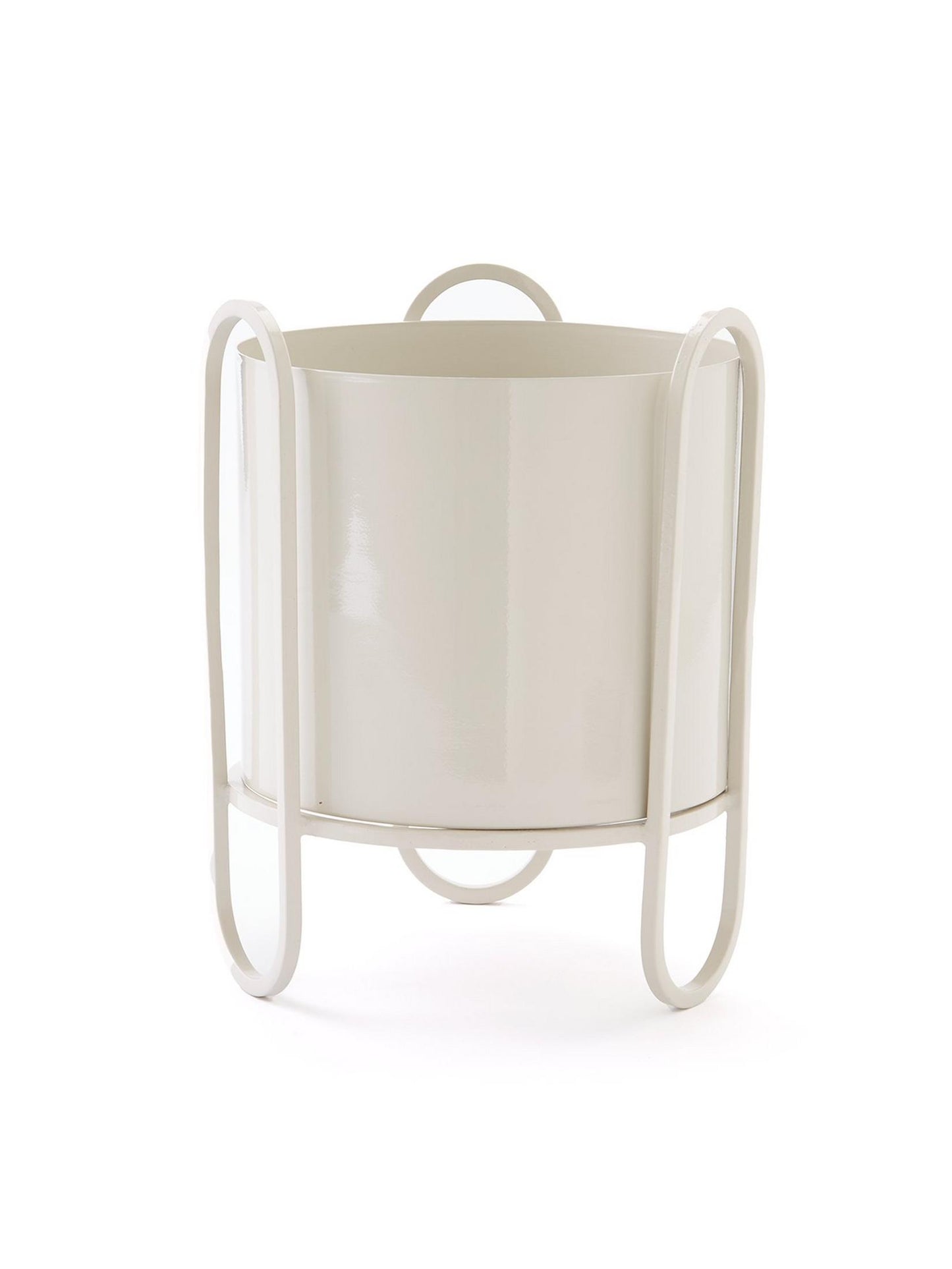 Mimi Metal Planter on Stand - Beige