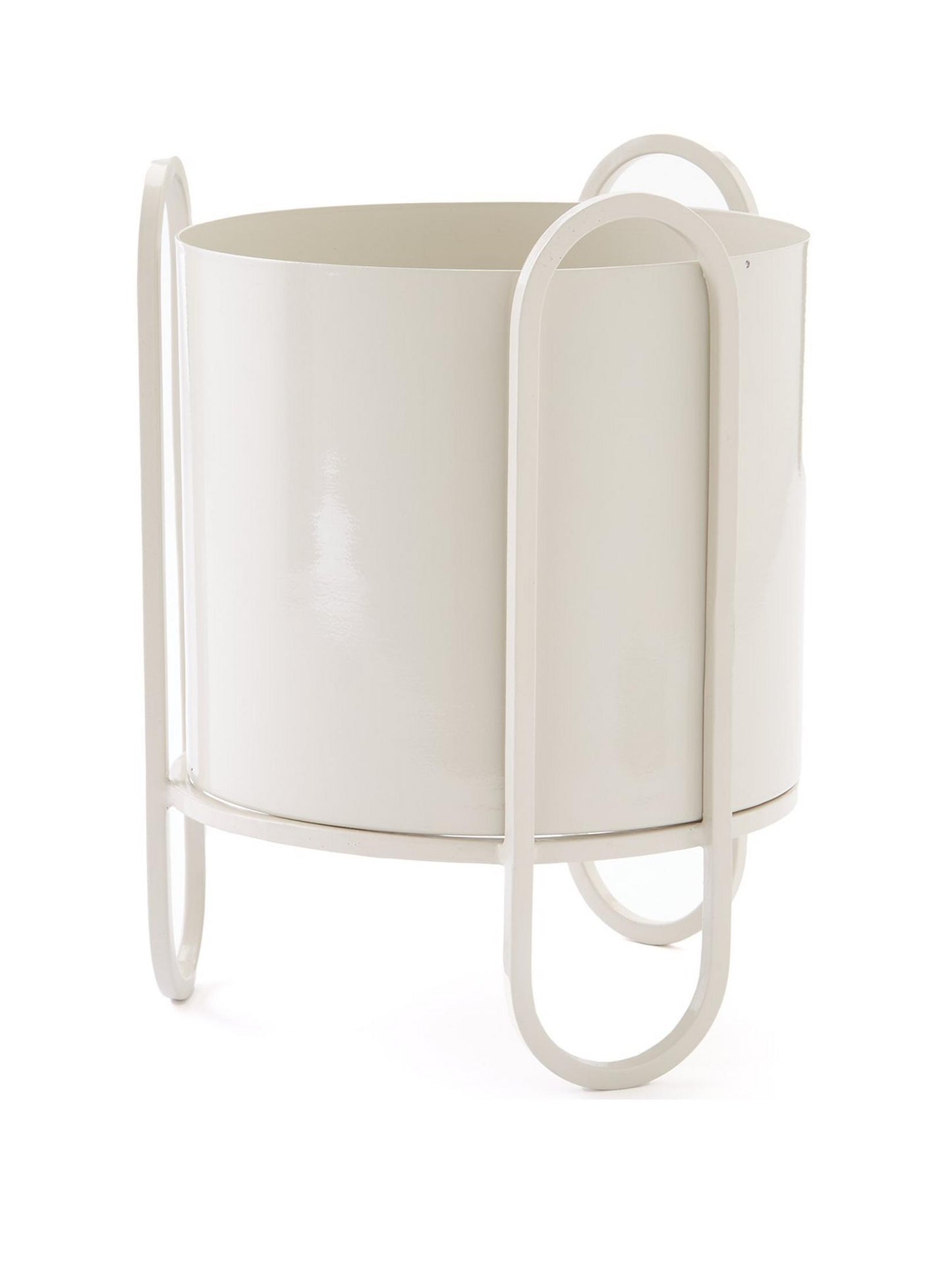 Mimi Metal Planter on Stand - Beige