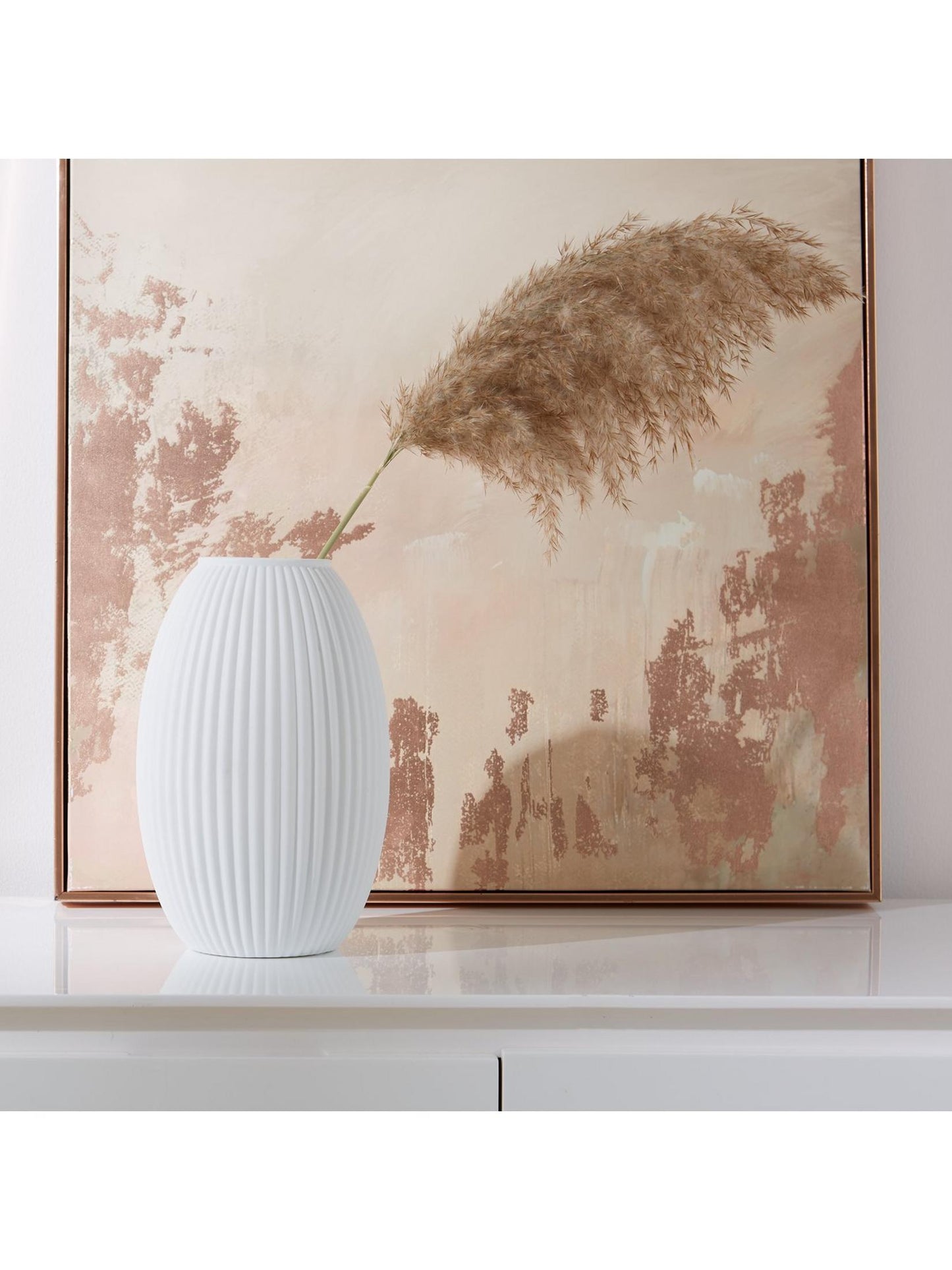 Fine Ribbed Vase